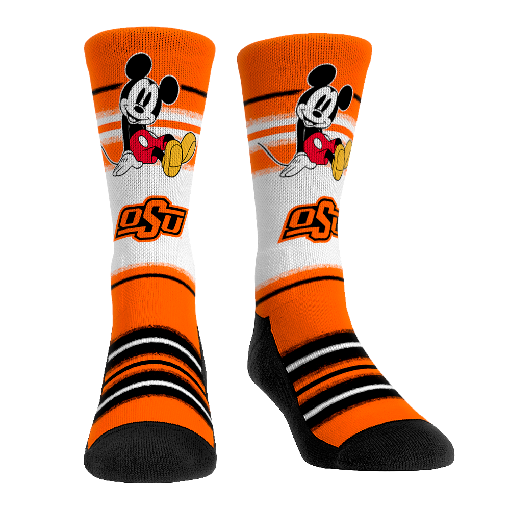 Oklahoma State Cowboys - Disney - Sit Stripe Crew Socks
