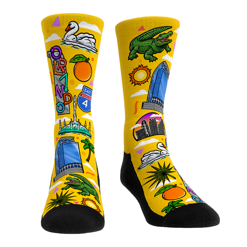 Orlando All-Over Crew Socks