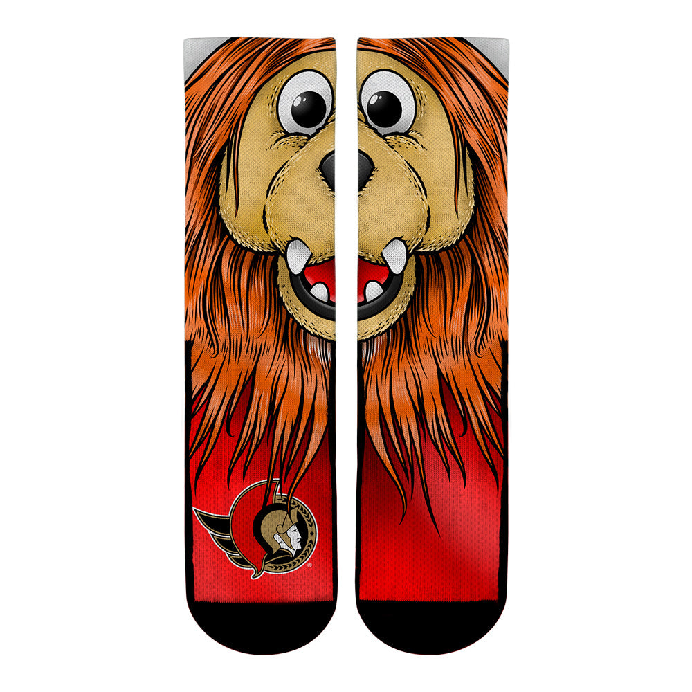 Ottawa Senators - Split Face Mascot Crew Socks