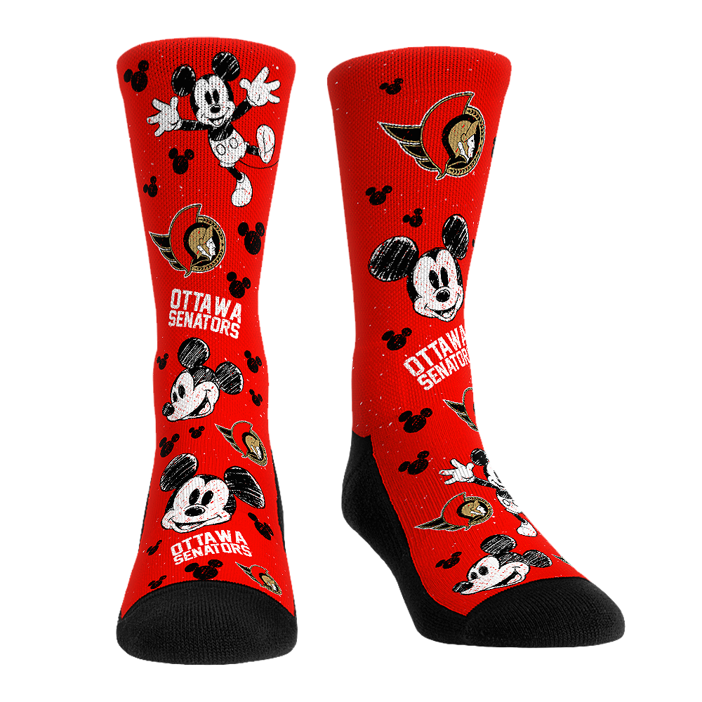 Ottawa Senators - Disney - Mickey Sketch Crew Socks