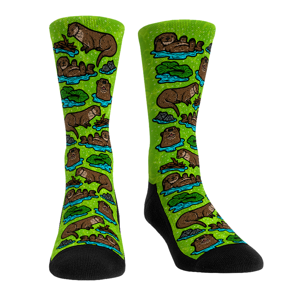 Otters All-Over Crew Socks