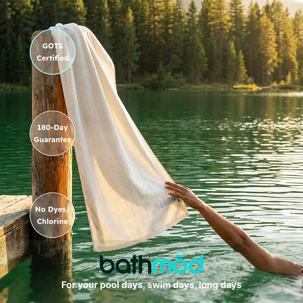 Luxury Organic Bath Sheets (Two Pack) - GOTS Certified, Soft, Eco - Friendly