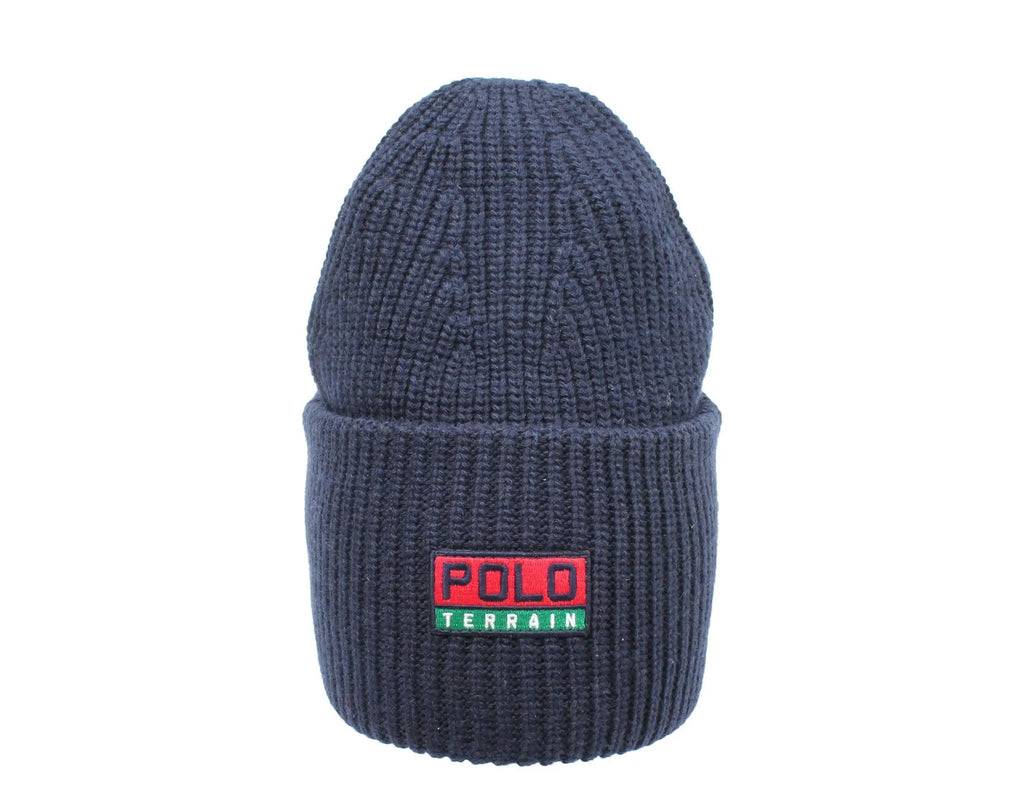 Polo Ralph Lauren Terrain Knit Cuffed Beanie Hat Navy