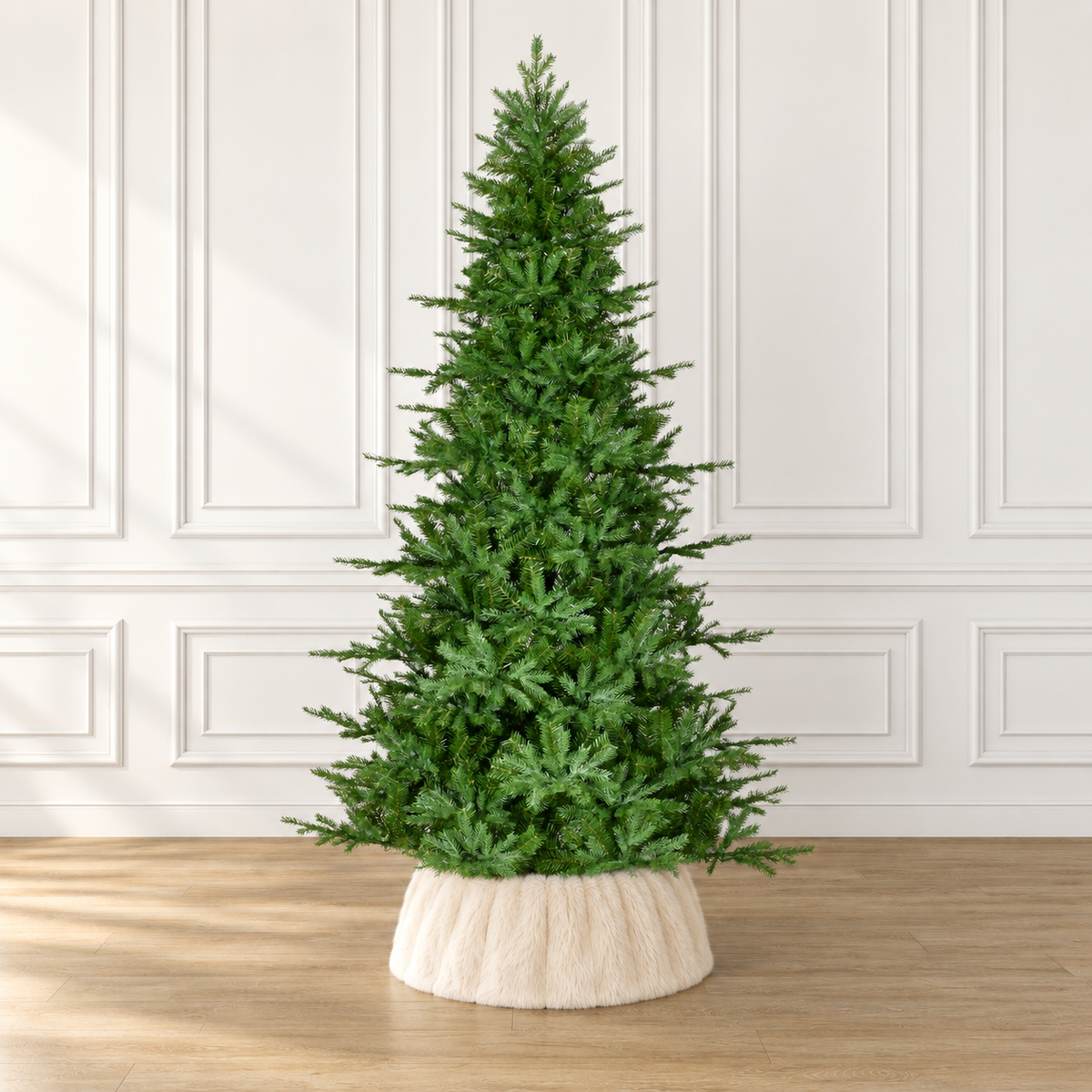 WONDERWALL ‘Noël DuBois’ 6.5-Foot Unlit Natural Green Aspen Fir Artificial Christmas Tree