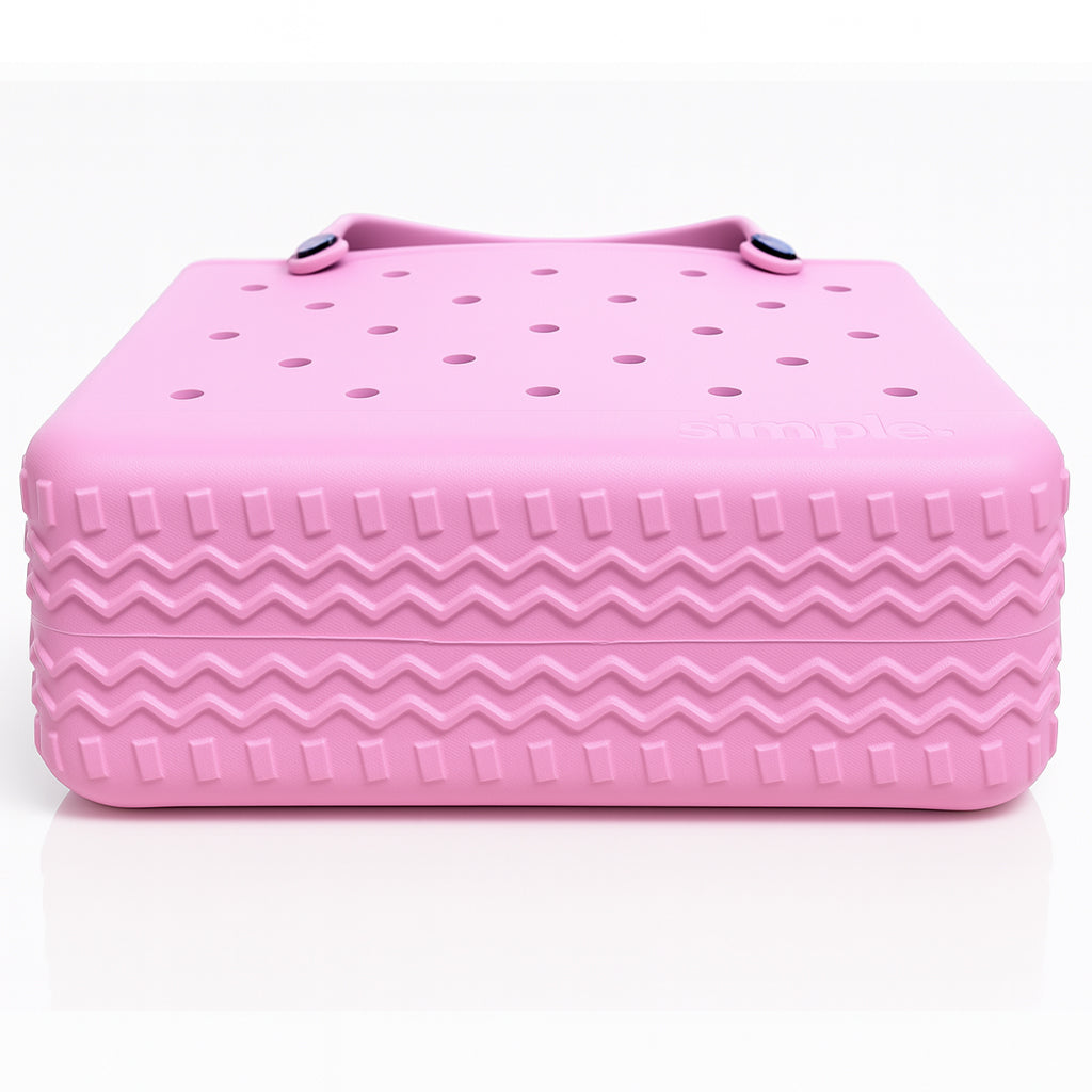 Everyday Medium EVA Tote – Blowing Bubbles | Waterproof, Lightweight, Baby Pink All - Purpose Bag