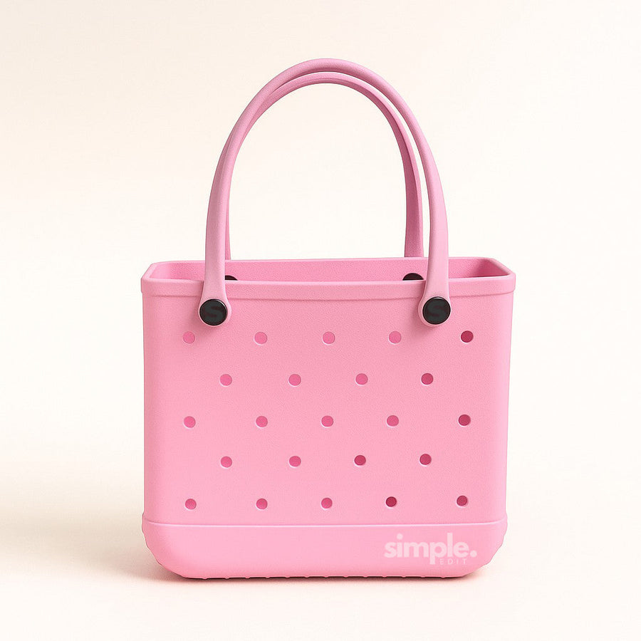 Everyday Medium EVA Tote – Blowing Bubbles | Waterproof, Lightweight, Baby Pink All - Purpose Bag