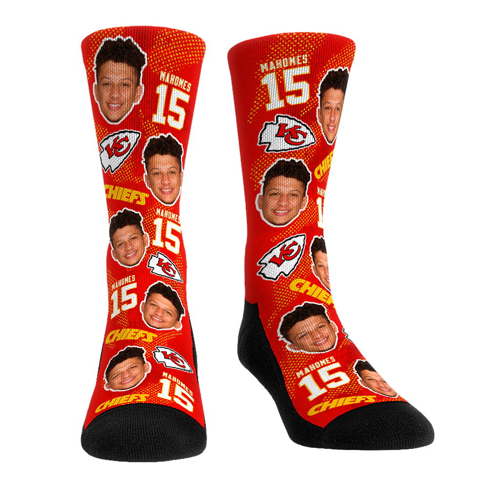 Patrick Mahomes - Kansas City Chiefs - Football Guy Crew Socks