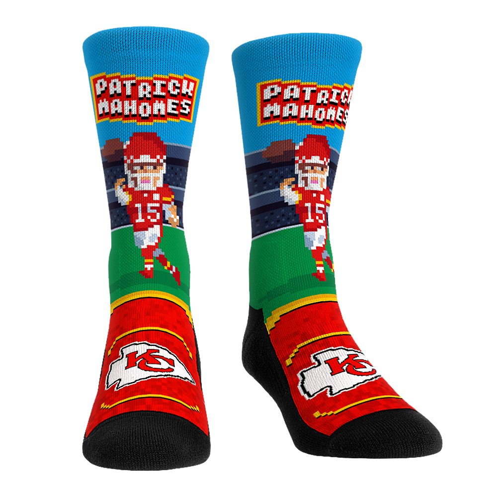 Patrick Mahomes - Kansas City Chiefs - 8-Bit (Box Set) Crew Socks
