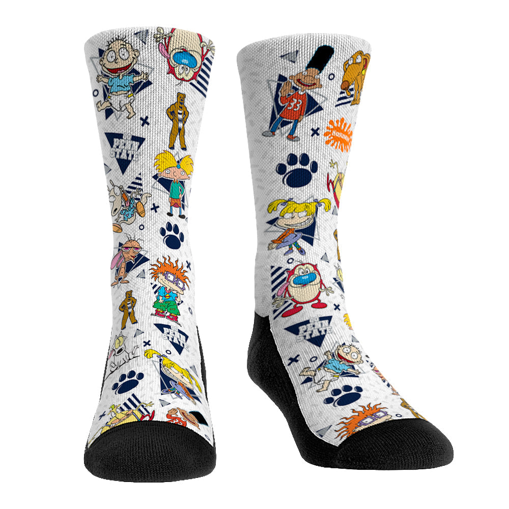 Penn State Nittany Lions - 90s Nickelodeon Characters All-Over Crew Socks