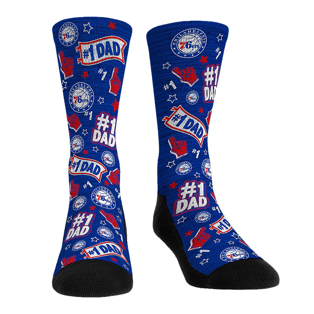 Philadelphia 76ers - #1 Dad Crew Socks