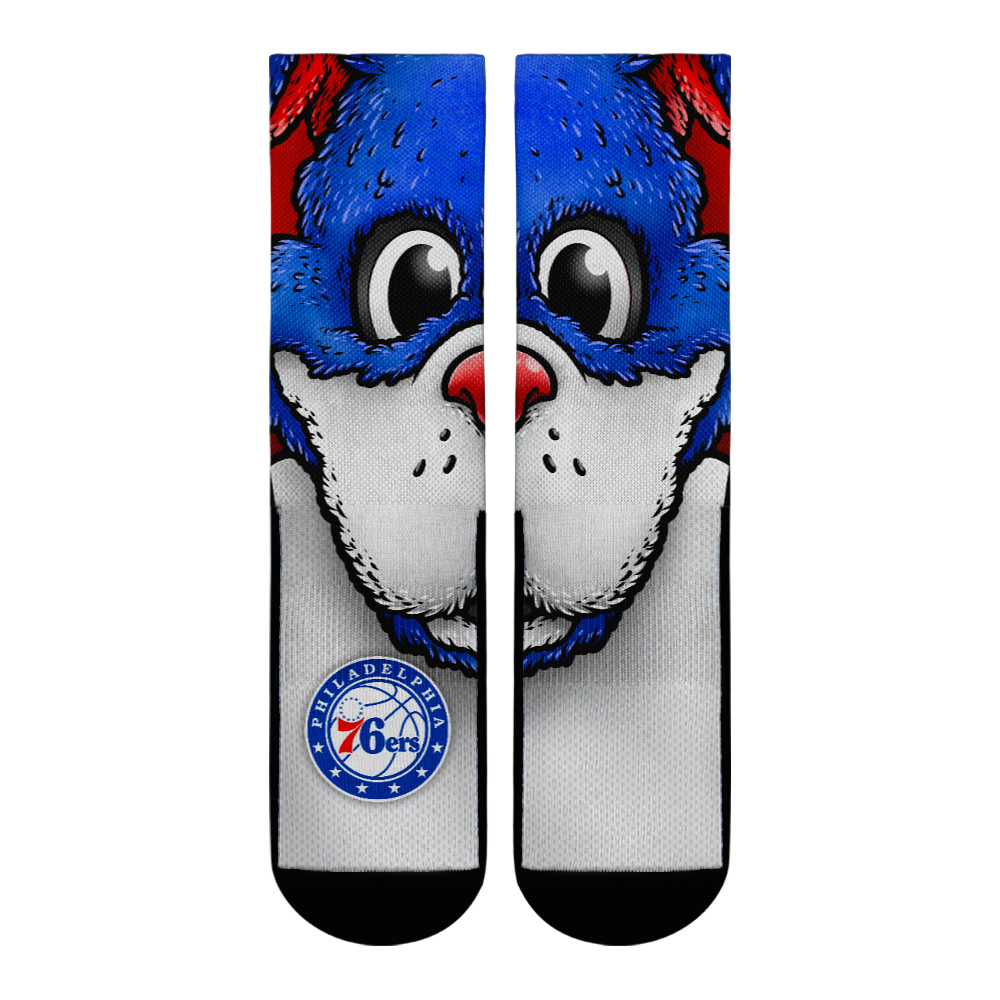 Philadelphia 76ers - Split Face Mascot Crew Socks
