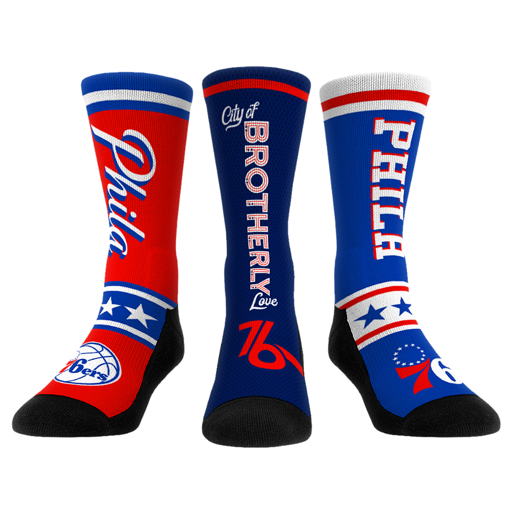 Philadelphia 76ers - Ultimate Jersey - 3-Pack Crew Socks