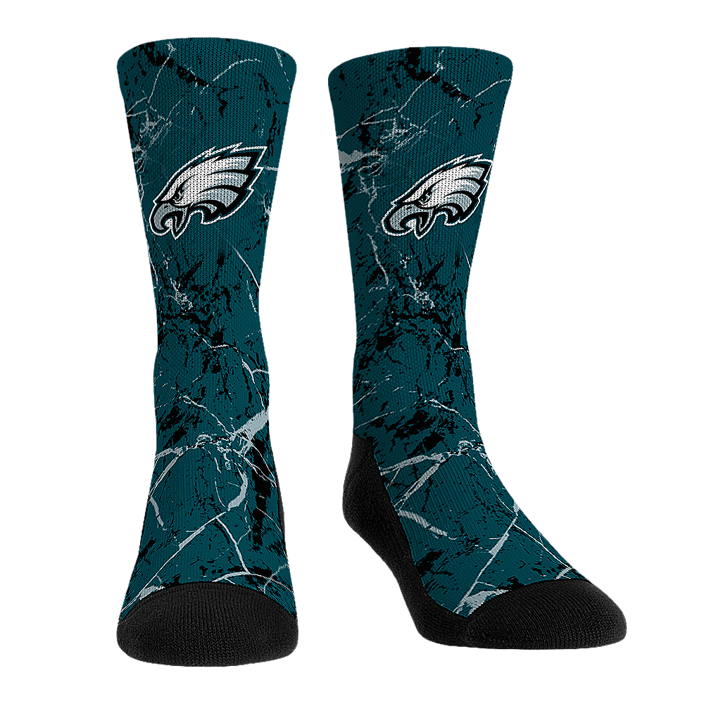 Philadelphia Eagles - Cracked Marble Crew Socks