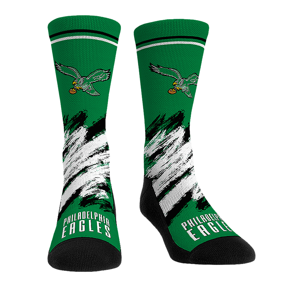 Philadelphia Eagles - Throwback Paint Crew Socks