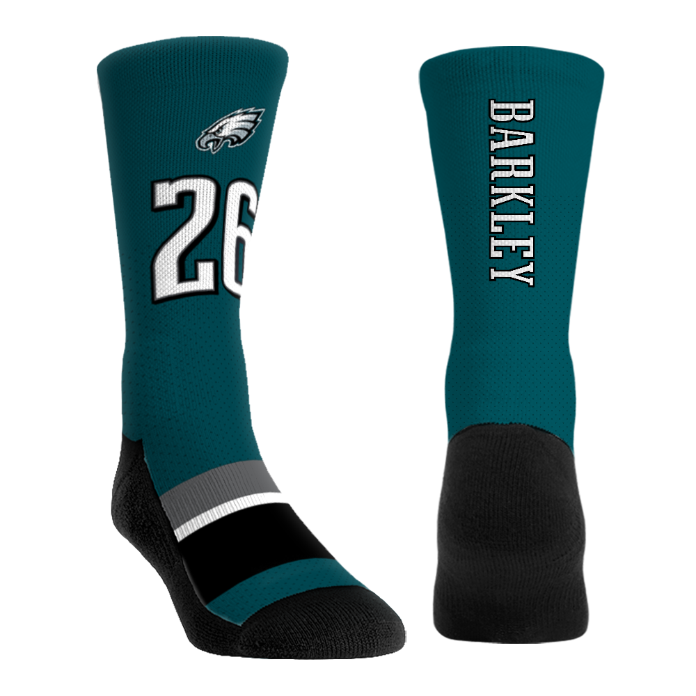 Saquon Barkley - Philadelphia Eagles - Jersey (Midnight Green) Crew Socks