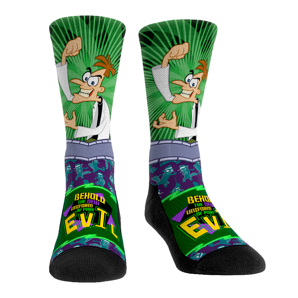 Phineas and Ferb - Dr. Doofenshmirtz Showtime Crew Socks