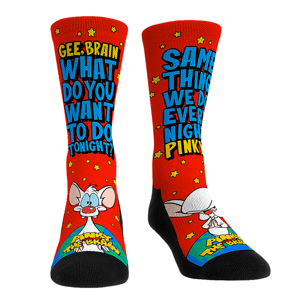 Pinky and the Brain - World Domination Crew Socks