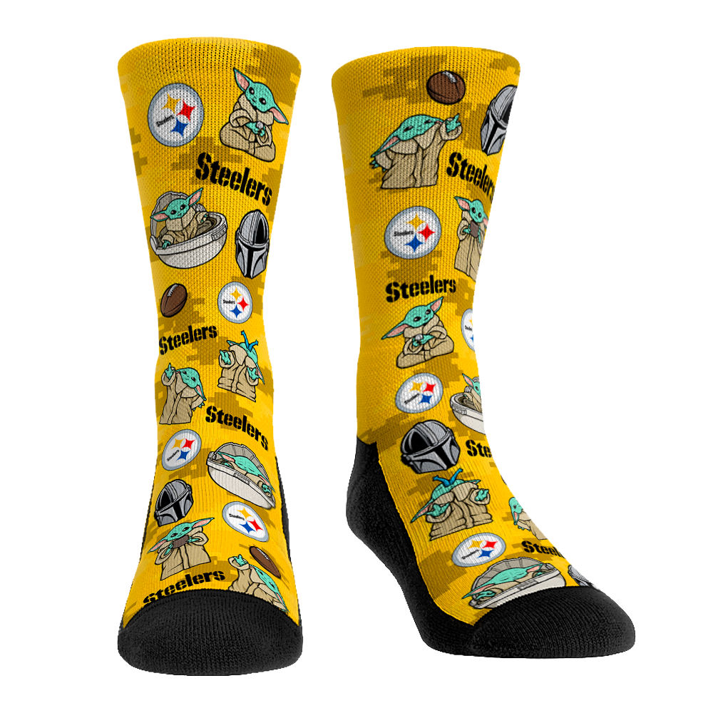 Pittsburgh Steelers - Star Wars - Grogu All-Over Crew Socks