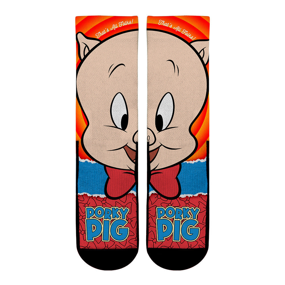 Porky Pig - Split Face Crew Socks