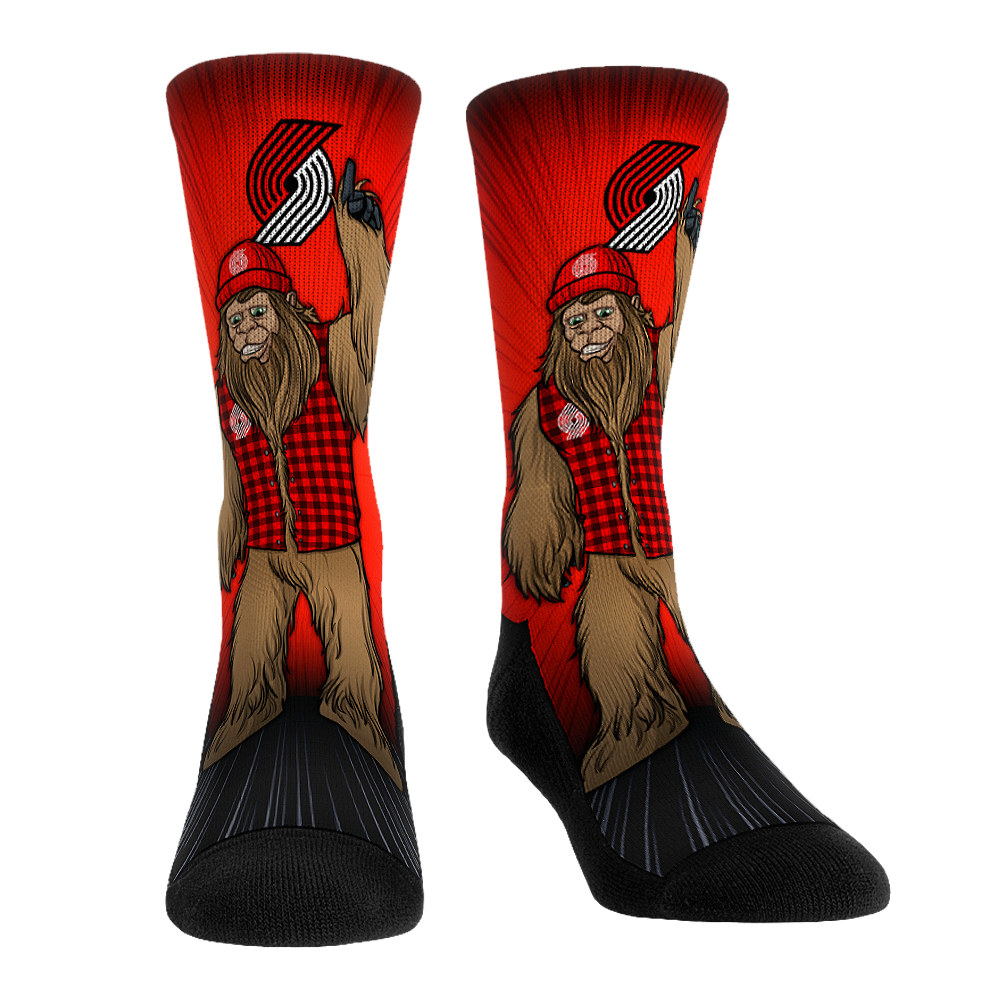 Portland Trail Blazers - Mascot Pump Up! Crew Socks