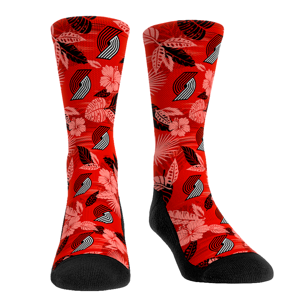 Portland Trail Blazers - Floral Crew Socks