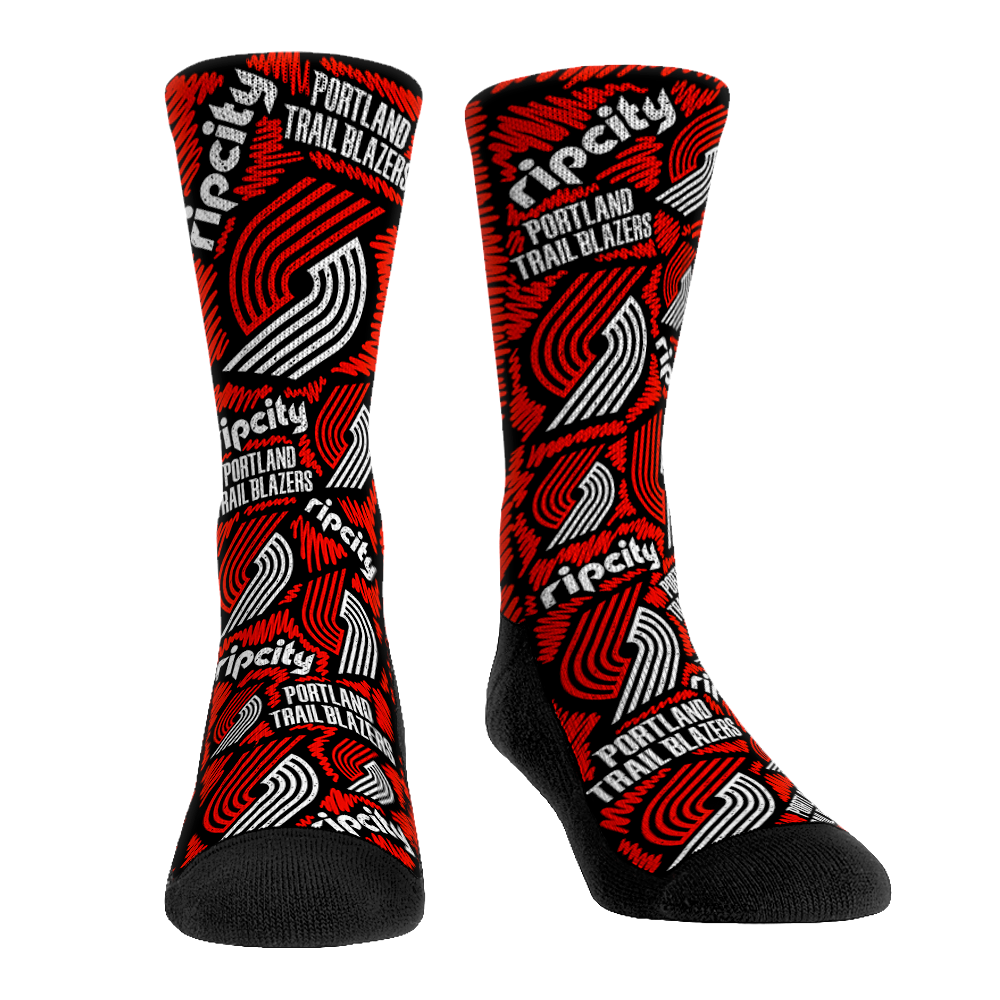 Portland Trail Blazers - Logo Sketch Crew Socks
