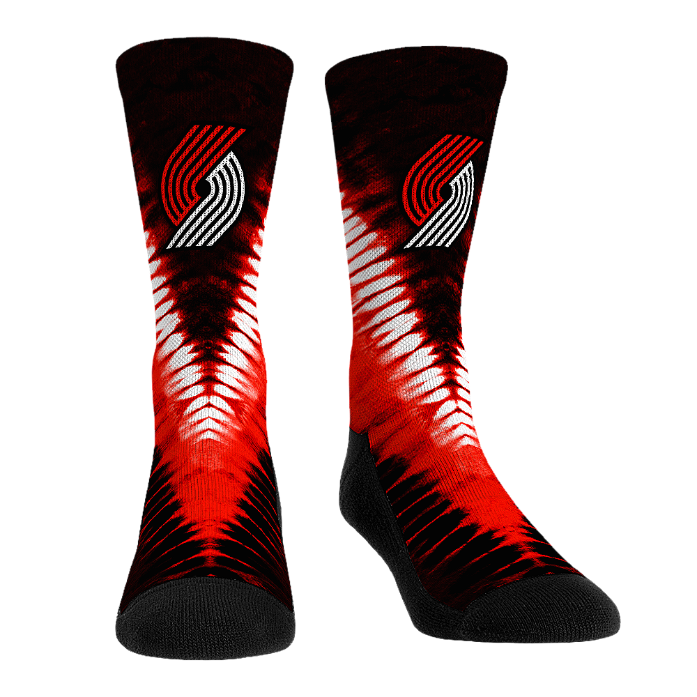 Portland Trail Blazers - V Shape Tie Dye Crew Socks