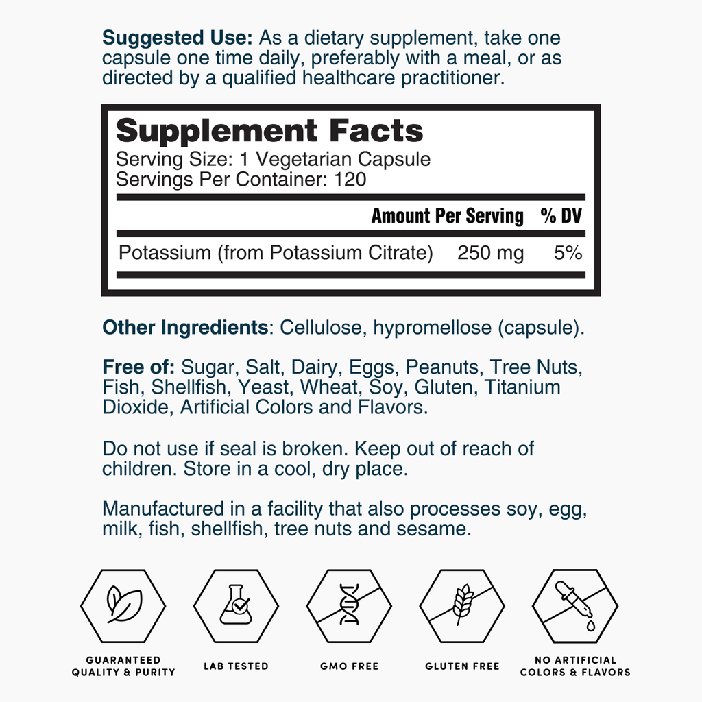 Gold Potassium Citrate - 120 Capsules