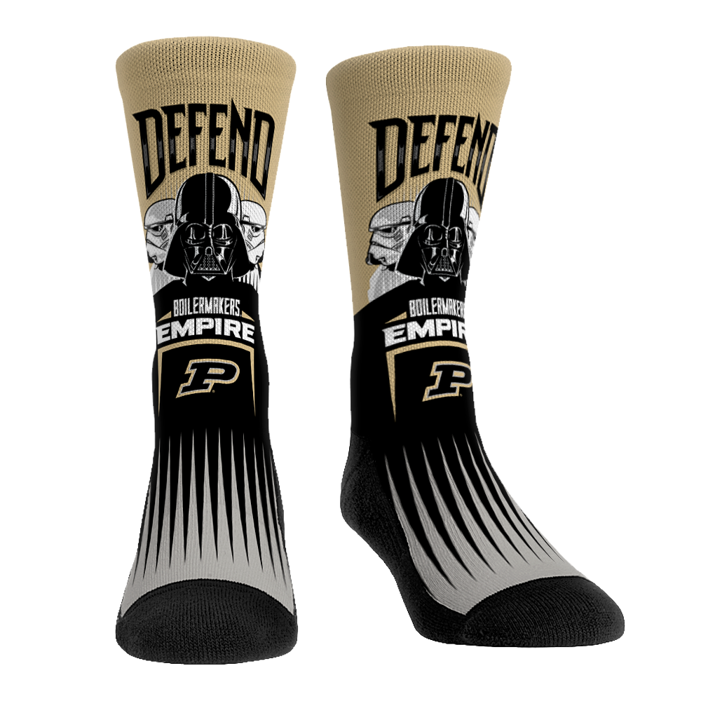 Purdue Boilermakers - Star Wars - Defend the Empire Crew Socks