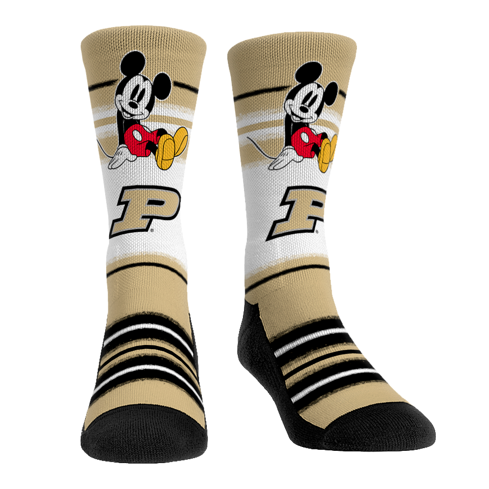 Purdue Boilermakers - Disney - Sit Stripe Crew Socks