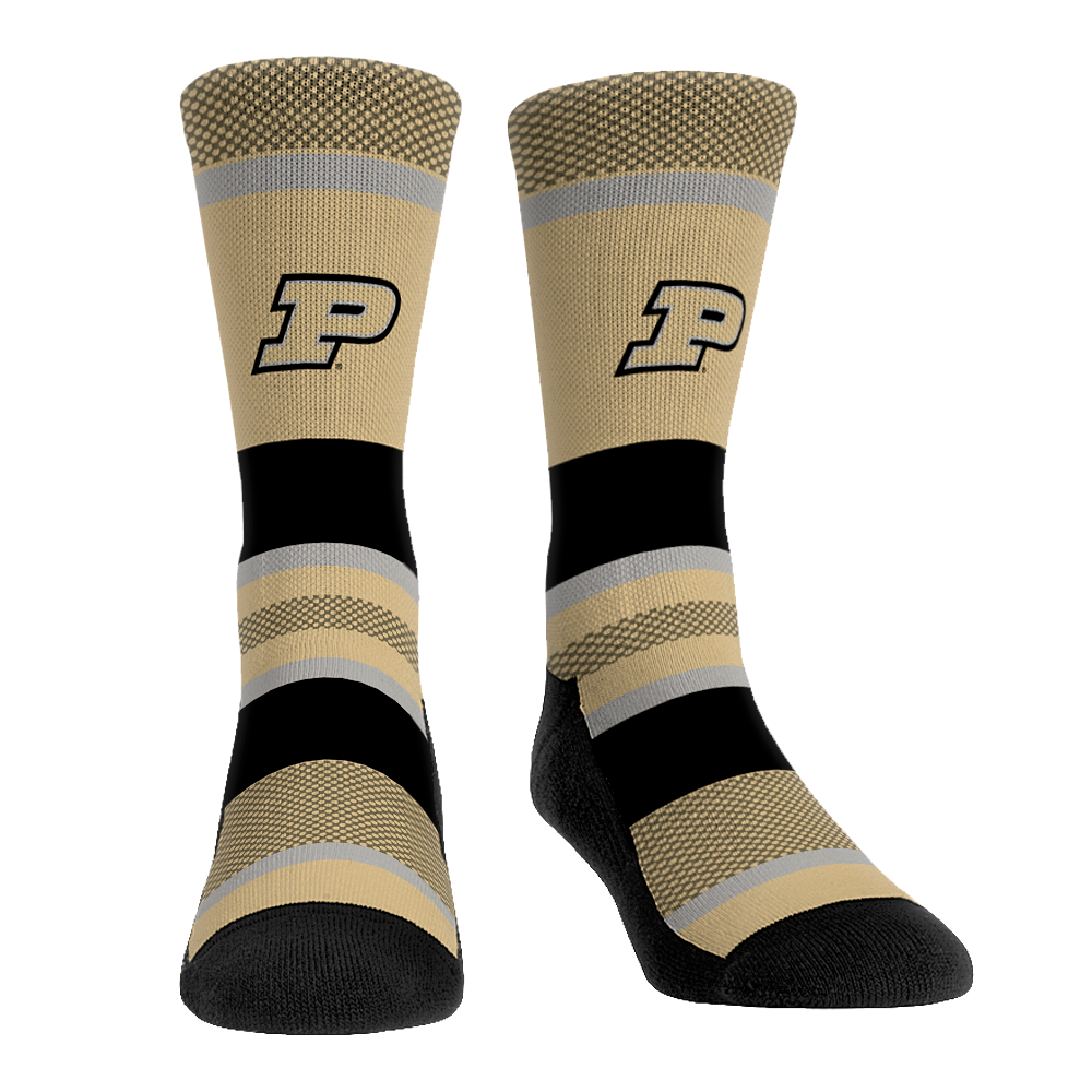 Purdue Boilermakers - Tech Stripe Crew Socks