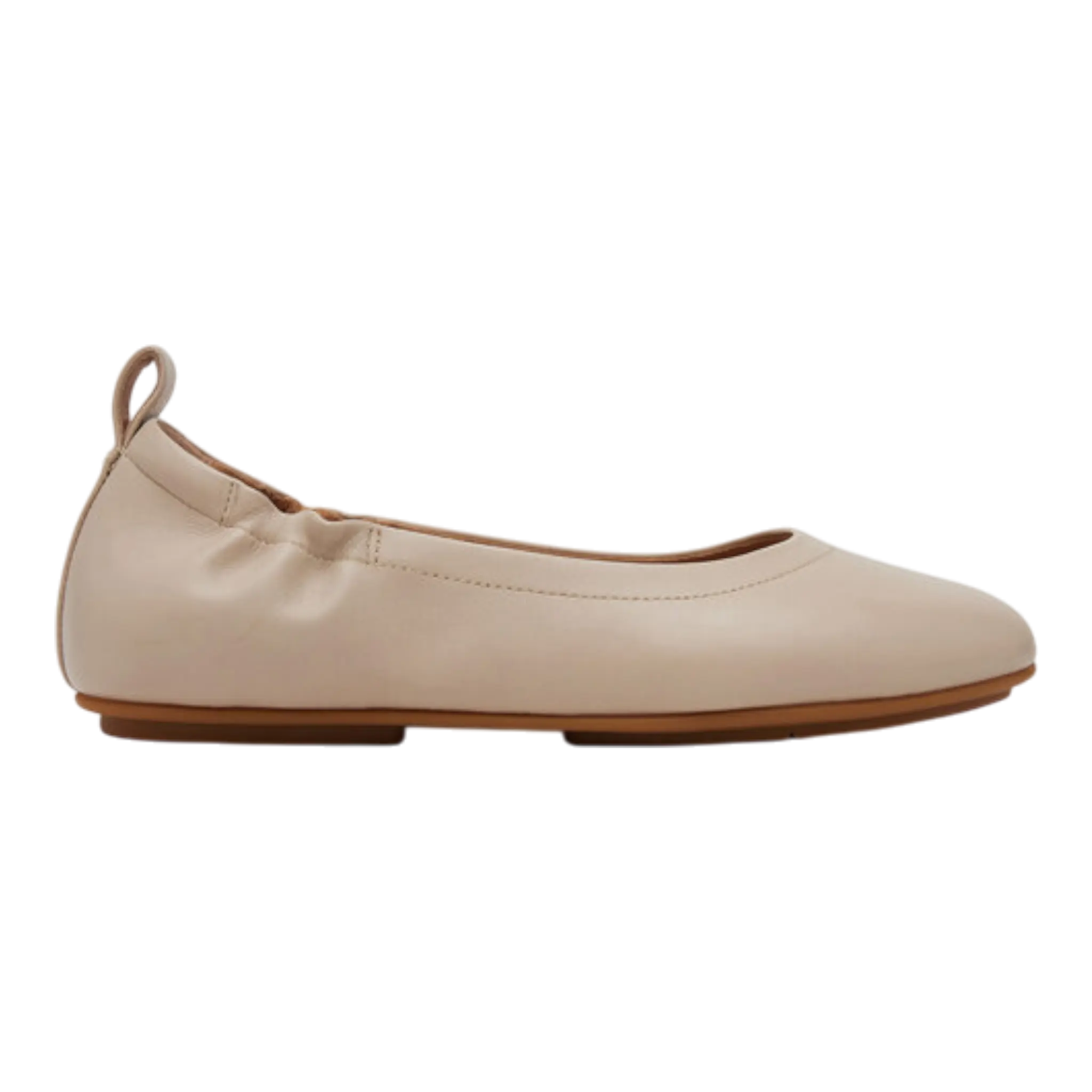 FitFlop Allegro Women’s Ballerina Flat – Stone Beige Leather