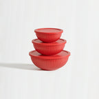 Genicook Rainbowl Three-Piece Glass Mixing Bowl Set