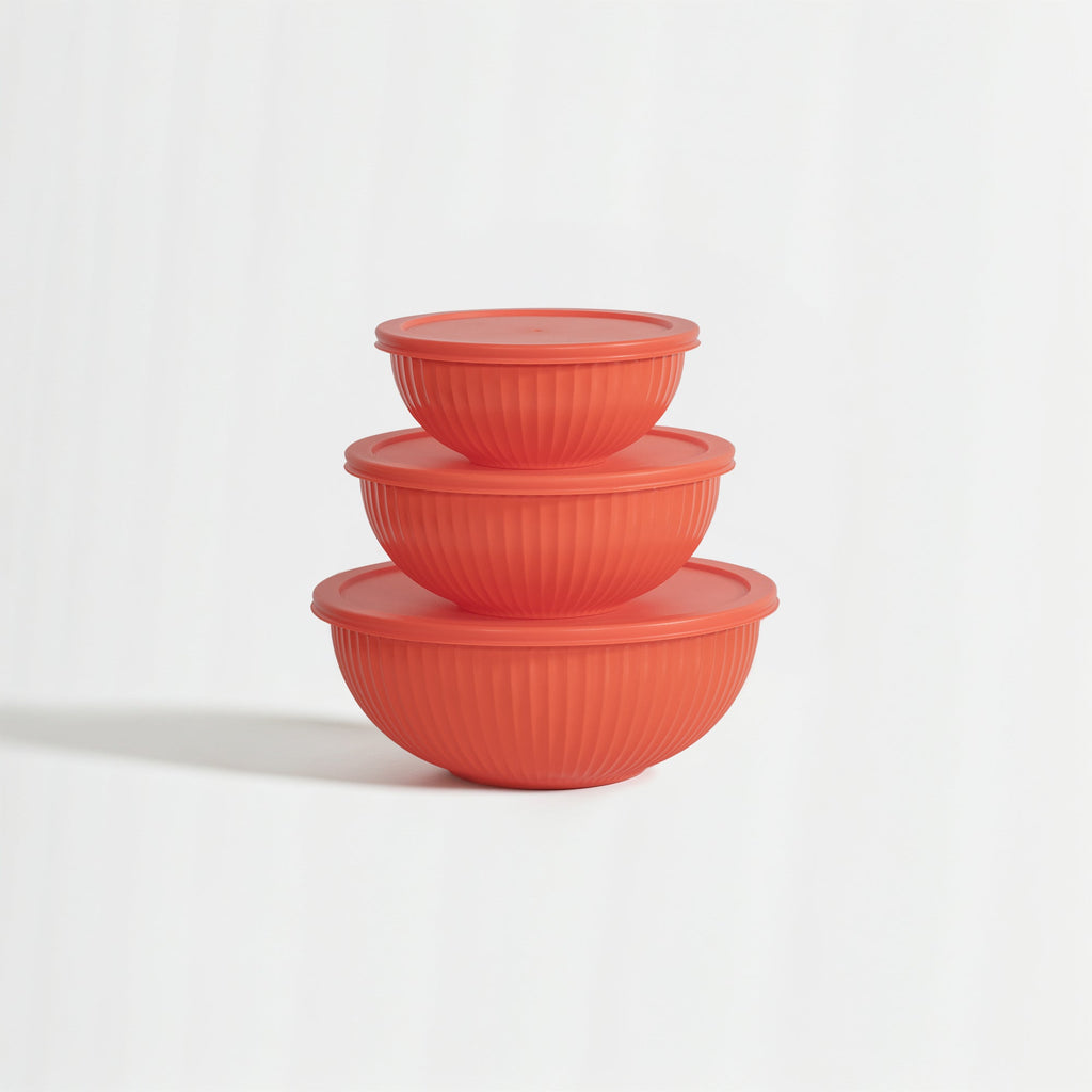 Genicook Rainbowl Three-Piece Glass Mixing Bowl Set
