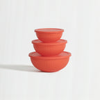 Genicook Rainbowl Three-Piece Glass Mixing Bowl Set
