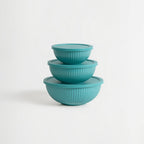 Genicook Rainbowl Three-Piece Glass Mixing Bowl Set