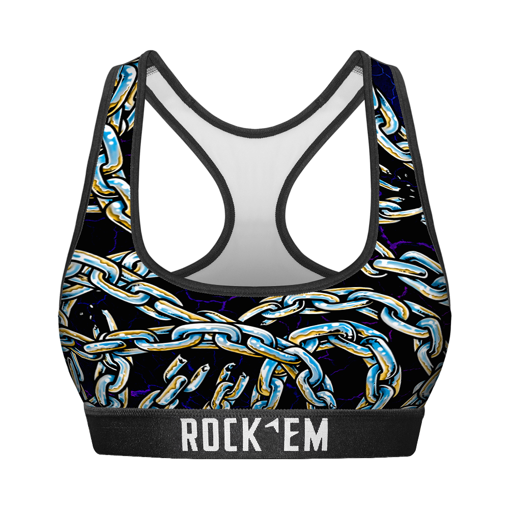 Women's Sports Bra - Chains All-Over