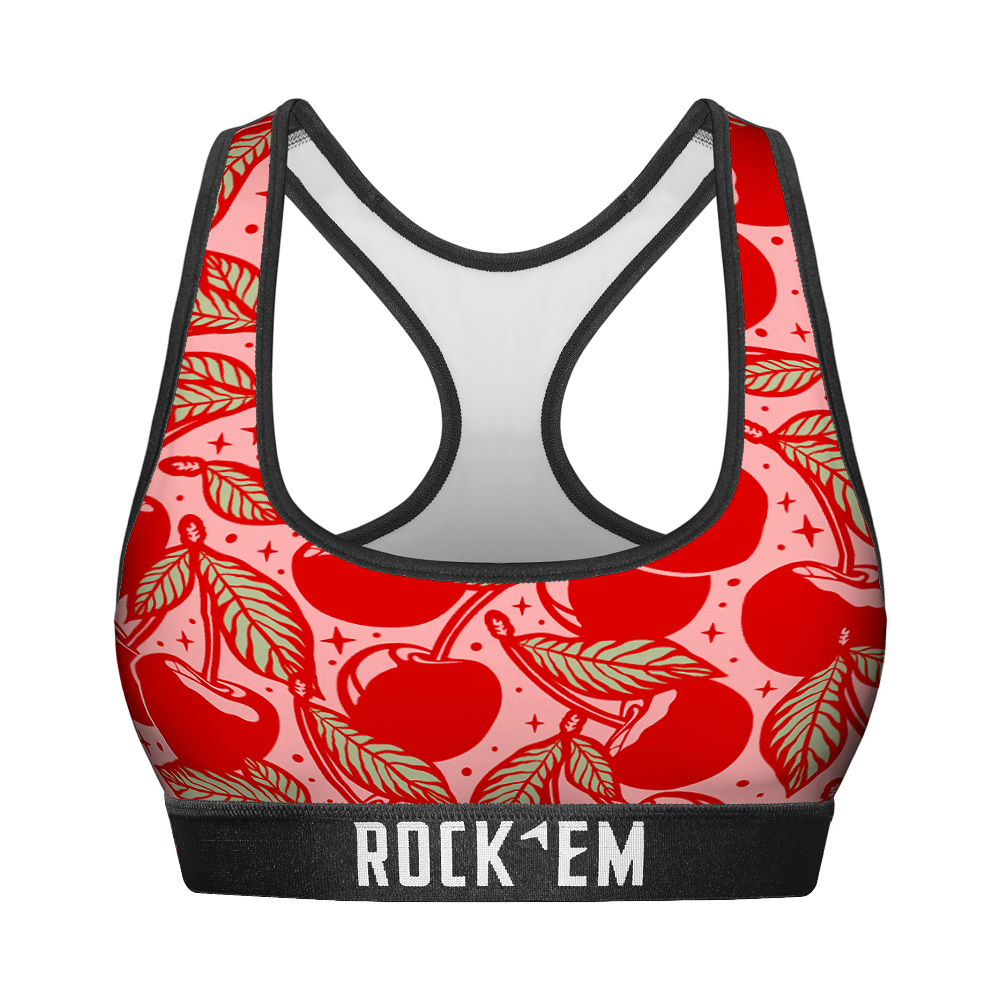 Women's Sports Bra - Cherries