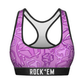 Women's Sports Bra - Hex Drip (Lilac)