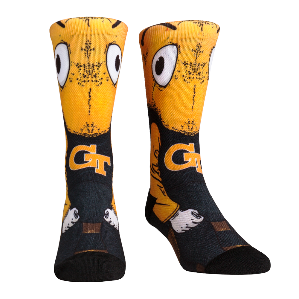 Georgia Tech Yellow Jackets - HyperOptic Mascot Crew Socks