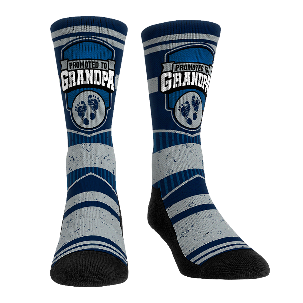 Promoted to Grandpa Crew Socks