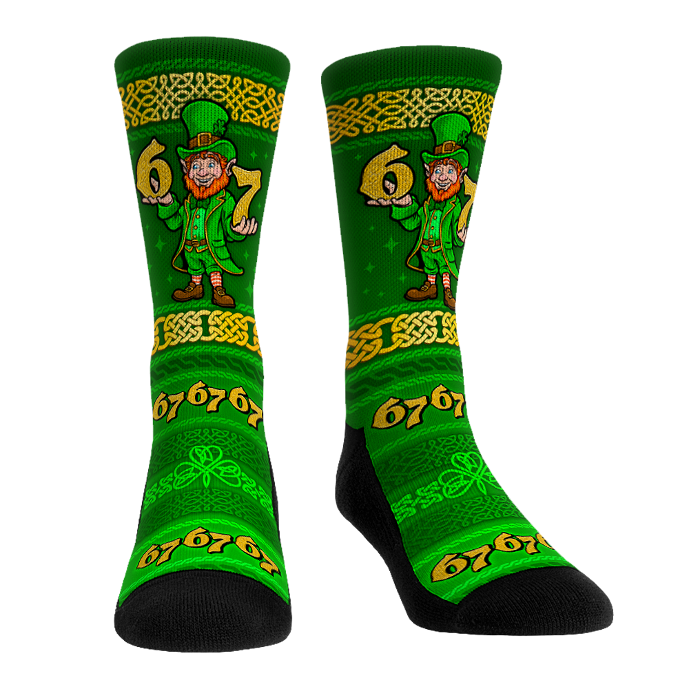 St. Patrick's Day - Leprechaun Six Seven Crew Socks