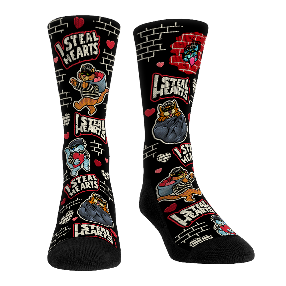 Valentine's Day - I Steal Hearts Crew Socks