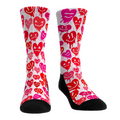 Trippy Hearts (White) Crew Socks