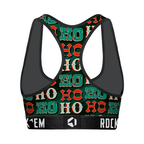 Women's Sports Bra - Ho Ho Ho Pattern