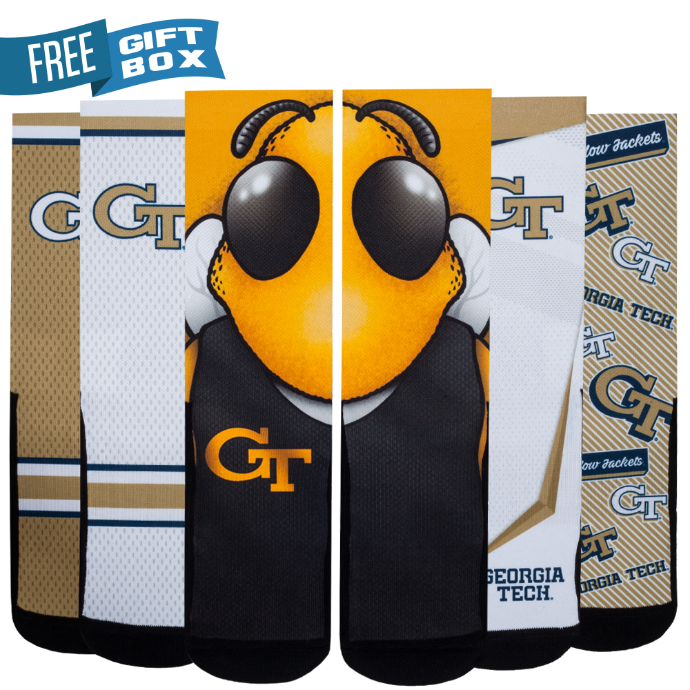 Georgia Tech Yellow Jackets - Super Fan Crew Socks 5-Pack