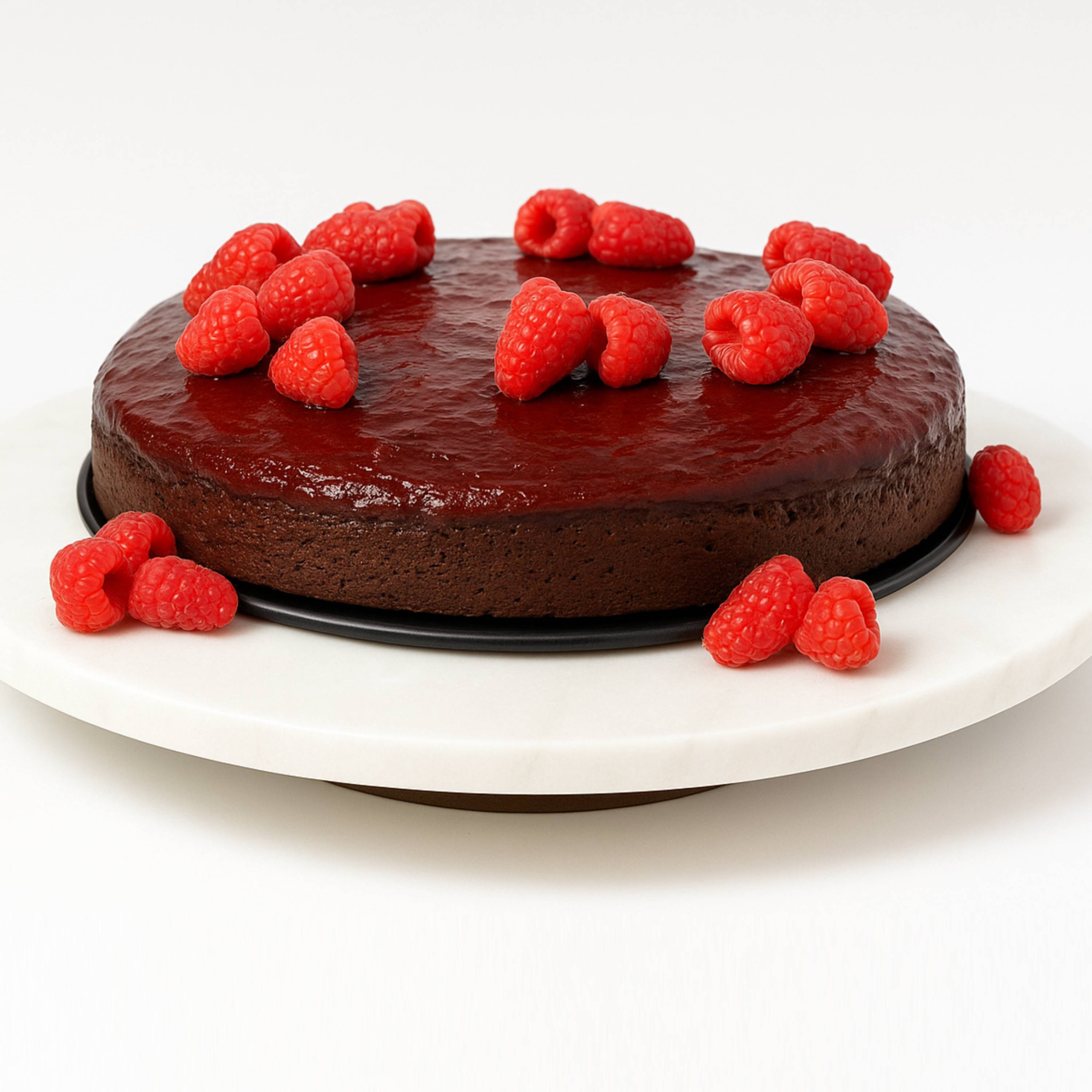 Andy Anand Chocolate Raspberry Cake, 9 - Inch, 2.8 lb – Real Chocolate Truffles, Luxuriously Creamy, Birthday, Wedding & Anniversary Gift Box