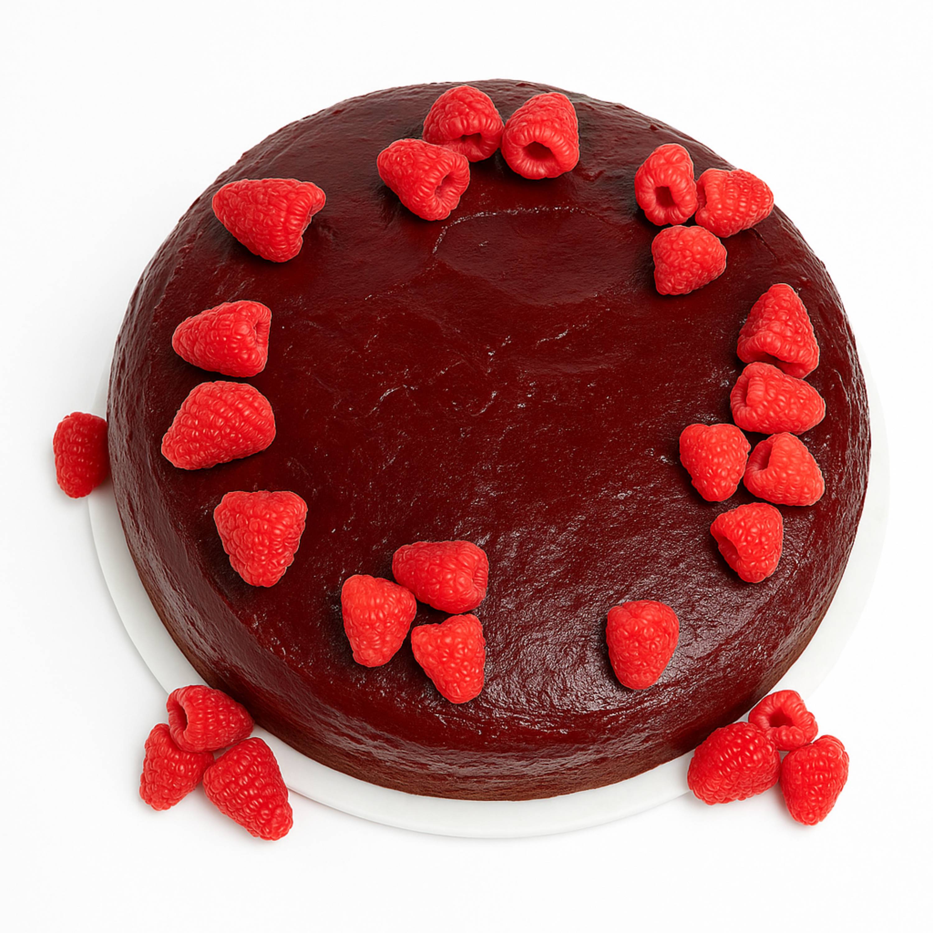 Andy Anand Sugar - Free Raspberry Chocolate Cake, 9 - Inch, 2.8 lb – Real Chocolate Truffles, Monk Fruit Sweetened, Diabetic - Friendly Gift Box