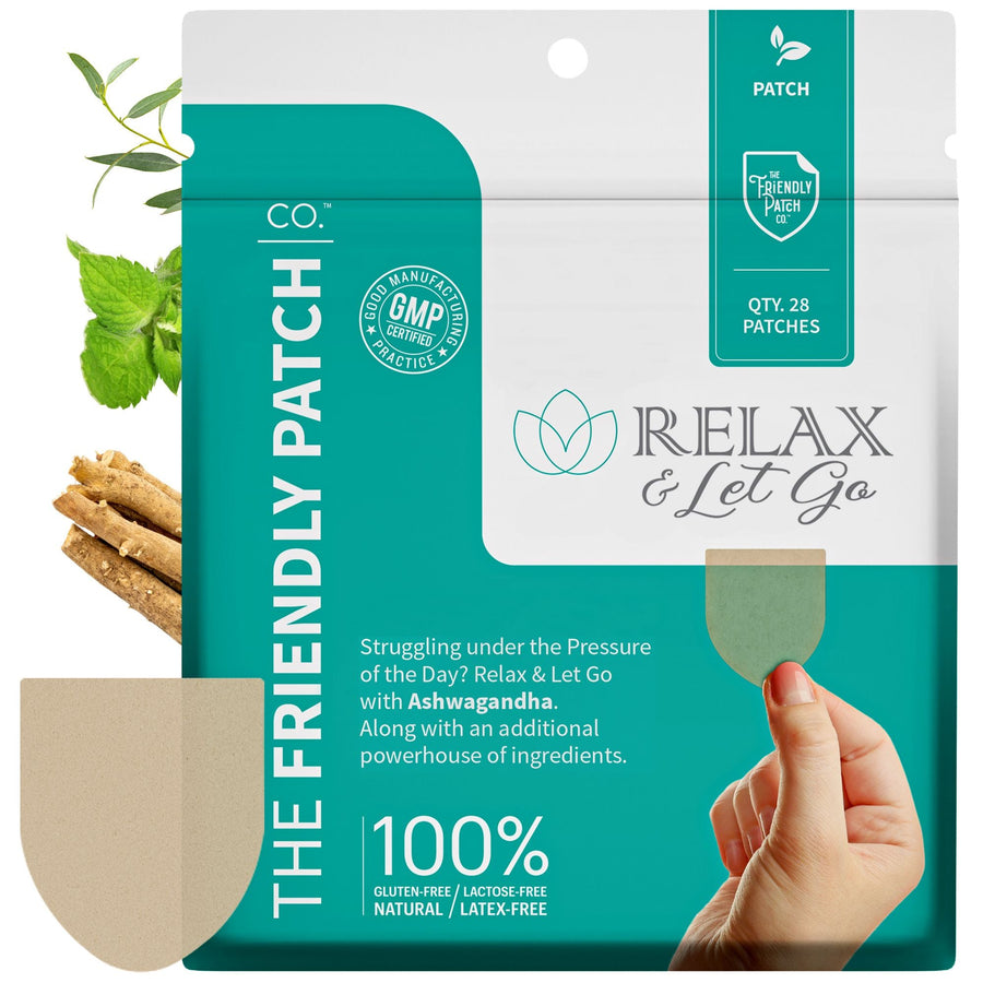 Relax & Let Go Zen Stress Patches with Ashwagandha, L - Theanine, GABA - 28 Patches