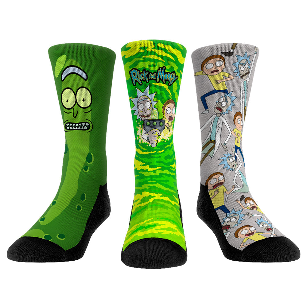 Rick and Morty Crew Socks - 3-Pack